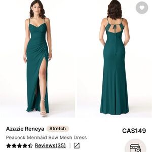 Azazie Reneya Peacock Maxi Dress